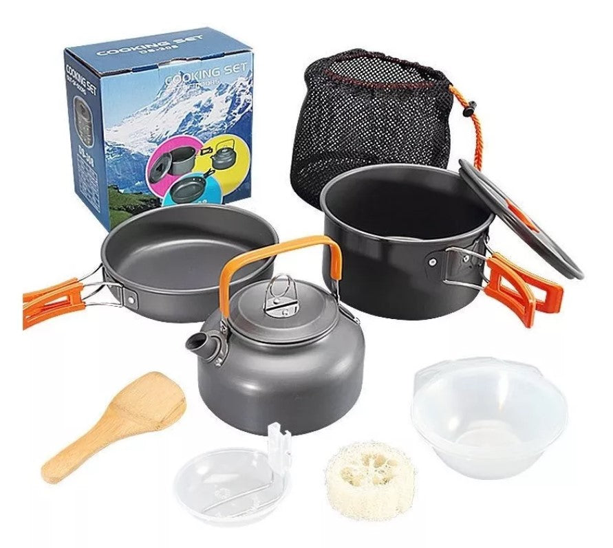 Set Ollas Outdoor Camping Cocinilla Uten